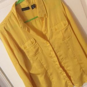 Yellow New York and Company Blouse